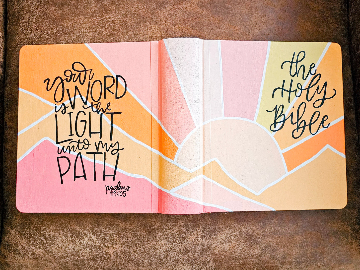 Hand Painted Bible - Sunset