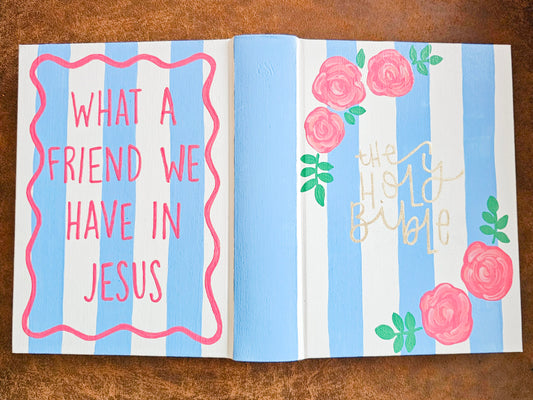 Hand Painted Bible - What a friend we have in Jesus