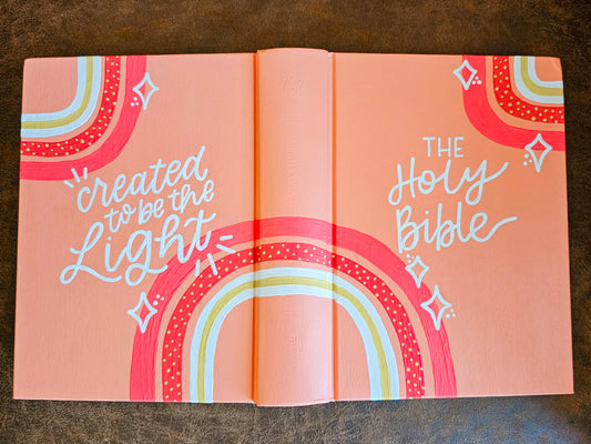 Hand Painted Bible - Created to be the light