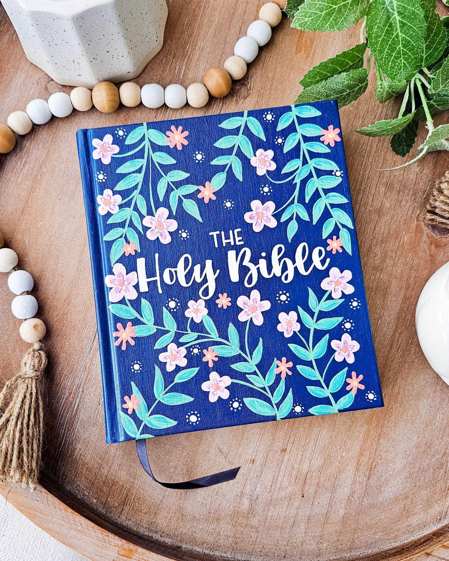 Hand Painted Bible - Romans 12:12