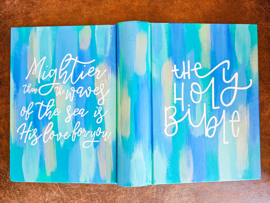 Hand Painted Bible - Waves