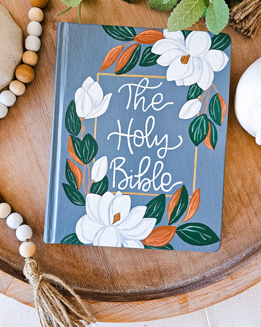 Hand Painted Bible - Magnolias