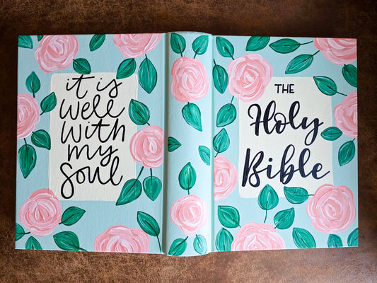 Hand Painted Bible - It is well