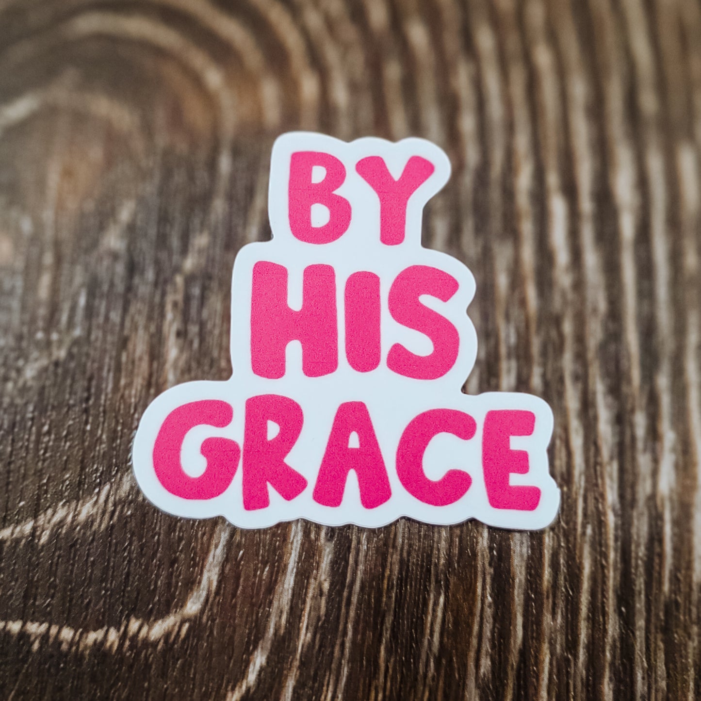 By His Grace Sticker