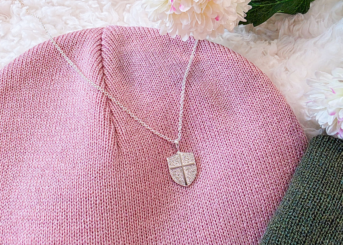 Sterling Silver Shield Necklace